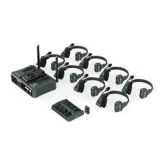 Hollyland Solidcom C1-8S Full-Duplex Wireless DECT Intercom System with 9 Headsets and HUB Base (1.9 GHz)