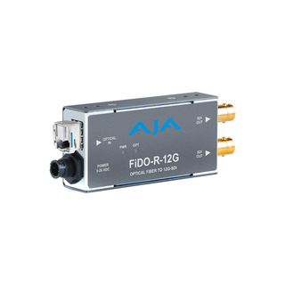 AJA FiDO-R-12G 1-Channel Single Mode LC Fiber to 12G-SDI Receiver