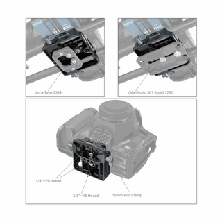 SmallRig Universal Camera Baseplate with 15mm LWS Rod Clamp