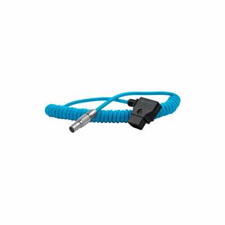 Kondor Blue 14" to 29" Coiled D-Tap to Male 2-Pin LEMO-Type Power Cable for RED KOMODO