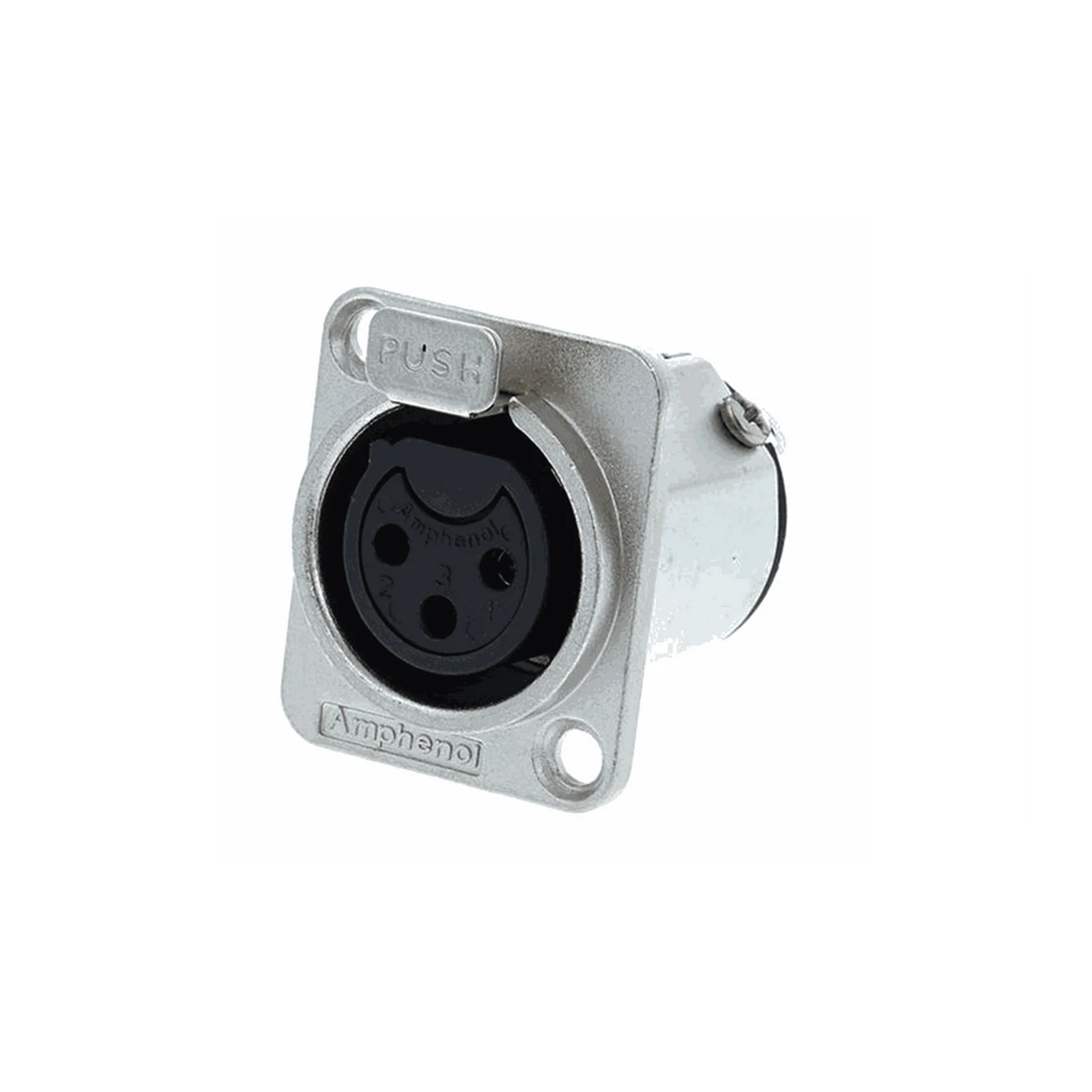 Amphenol Female XLR 3 Chassis Stamped Nickle Finish (Pro)