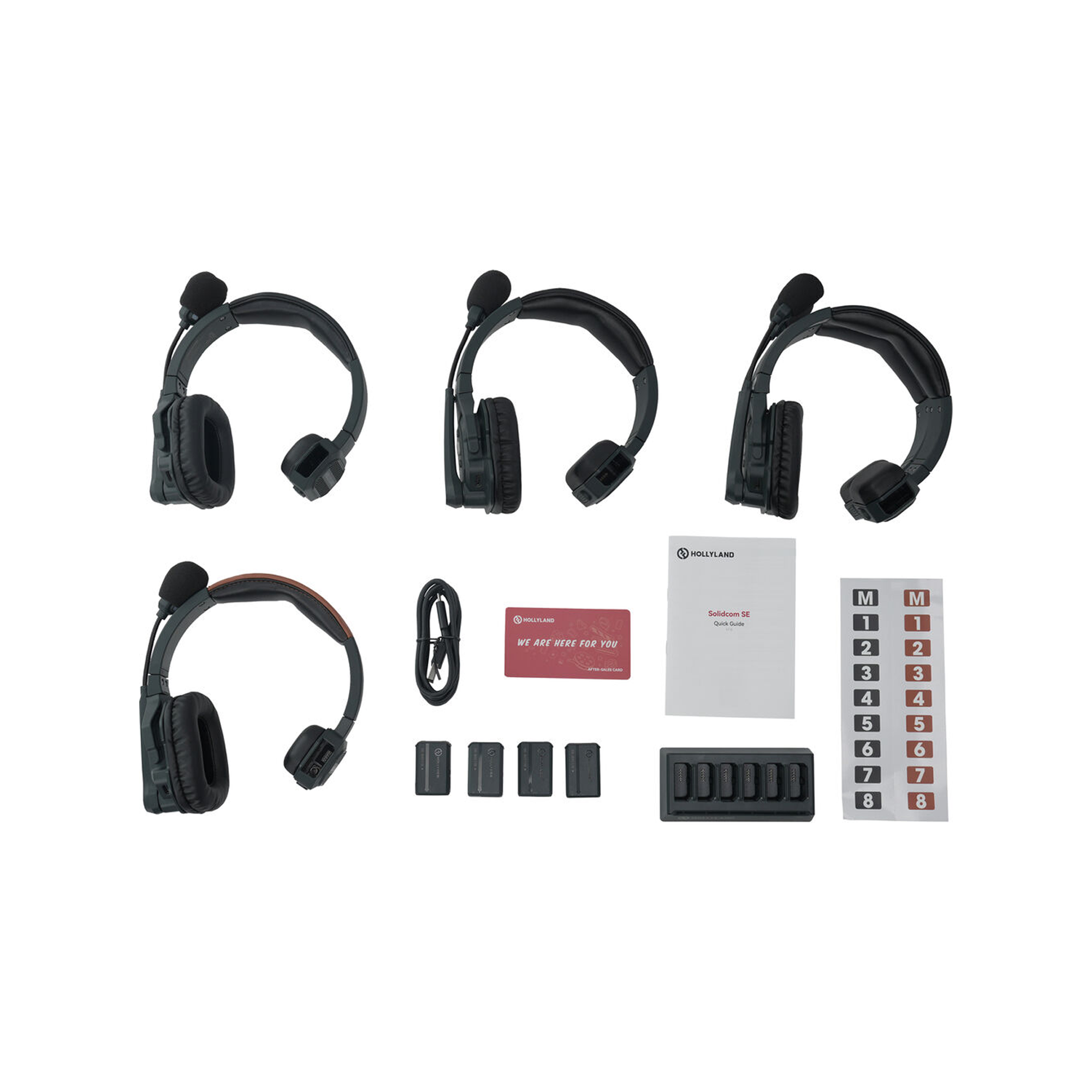 Hollyland Solidcom SE-4S Wireless 4-Person Noise Cancelling Headset Intercom