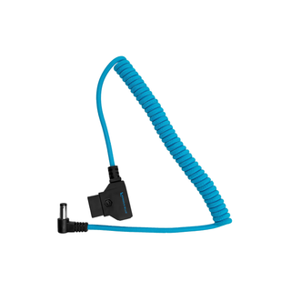 Kondor Blue Coiled D-Tap to DC 5.5 x 2.5mm Barrel Right-Angle Cable