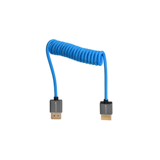 Kondor Blue Coiled High-Speed HDMI 2.0 Braided Cable (30cm to 60cm)