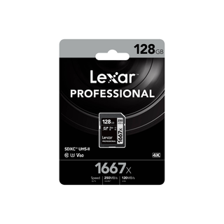 Lexar 128GB Professional 1667x UHS-II SDXC Memory Card