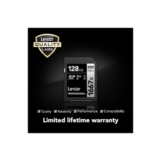 Lexar 128GB Professional 1667x UHS-II SDXC Memory Card