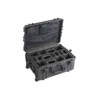 Stage Plus PRO 540H245CAMORGTR Black Trolley Case, Padded Dividers + Lid Organizer, ID: L538xW405xH245mm