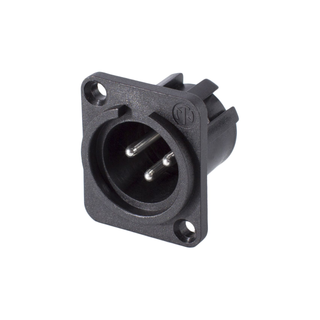 Neutrik XLR, 3-pole , plastic-, Soldering-male connector, silver plated contact