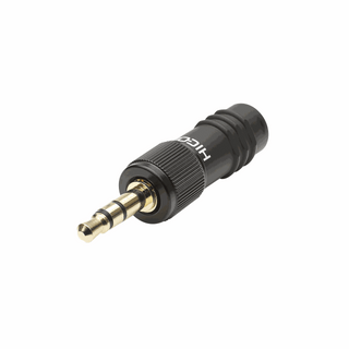 Hicon Mini-jack 3,5mm, 3-pole , metal-, Soldering-male connector, gold plated