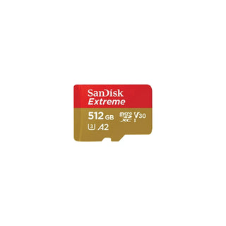 SanDisk Extreme microSD UHS I Card 512GB for 4K Video 190MB/s Read, 130MB/s Write
