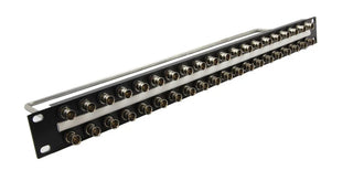 Canford BNC Termination Panel High density 1U, 2x16, 12G 4K, black