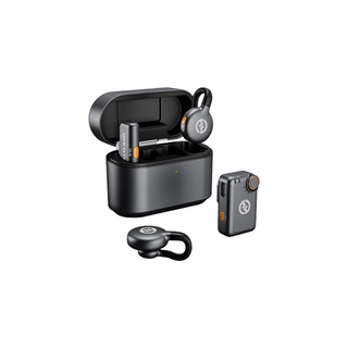 Hollyland LARK M2S Mini Combo 2-Person Wireless Microphone System for Cameras and Mobile Devices (Space Gray, 2.4 GHz)