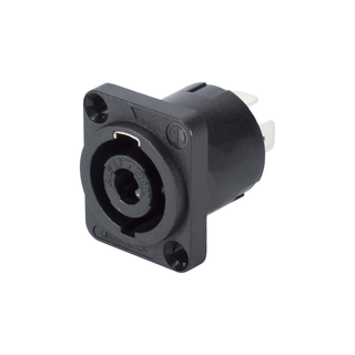 Neutrik speakON 4-pole , plastic 3/16" Flat tabs-male connector - silver plated