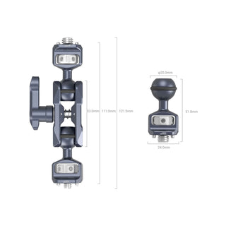 SmallRig Magic Arm with Dual Ball Heads (1/4" -20 Screw and ARRI locating Screw) 3874
