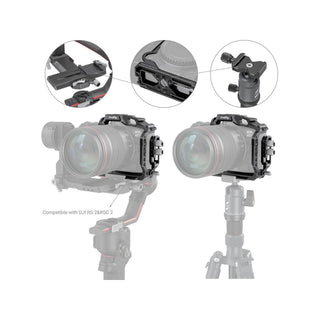 SmallRig "Black Mamba" Half Cage / Cable Clamp for Canon EOS R5/R6/R5 C 3656