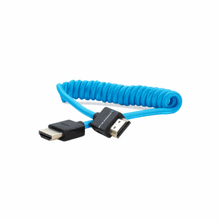 Kondor Blue Coiled Right-Angle High-Speed HDMI Cable (30cm to 60cm)