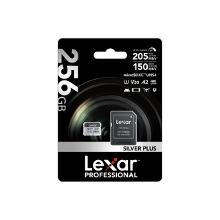 Lexar MicroSD Silver PLUS 256GB UHS I C10, U3
