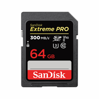 SanDisk Extreme PRO 64GB SDXC Memory Card 300MB/S, UHS-II, Class 10, U3, V90
