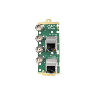 AJA OG-DANTE-12GAM Dual 12G-SDI/DANTE 64-Channel Embedder/Disembedder, DashBoard Support