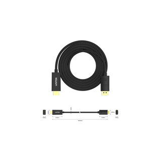 Unitek 1.8M 4K Displayport 1.2 TO HDMI Cable (V1608A)