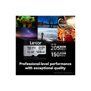 Lexar MicroSD Silver PLUS 128GB UHS I C10, U3