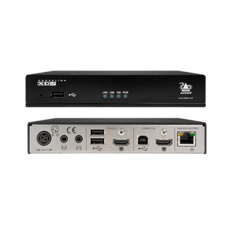 ADDER Single Link with POE HDMI & USB Extender over IP with PSU & RED Pwr Cable