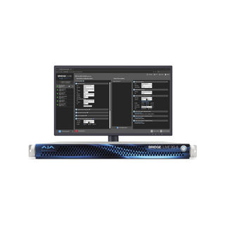 AJA BRIDGE LIVE 3G-8 Turnkey System - 1RU Streaming and Transcoding Appliance 8 Bidirectional 3G-SDI I/O