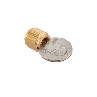 Auray 5/8" Male to 3/8" & 1/4"-20 Female Combo Reversible Thread Adapter (Brass)