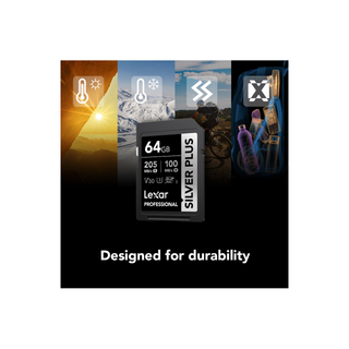 Lexar 64GB Professional SILVER PLUS UHS-I SDXC Memory Card