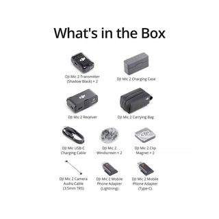 DJI MIC 2 (2 TX + 1 RX + CHARGING CASE)ï¼ˆCEï¼‰