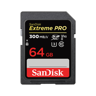 SanDisk Extreme PRO 64GB SDXC Memory Card 300MB/S, UHS-II, Class 10, U3, V90