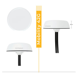 Pepwave Mobility Antennae 42G - 7-in-1 cellular, Wi-Fi, GPS (SMA male, White, 2m)