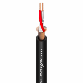 Roxtone Microphone Cable 2Core + Screen Black 100M