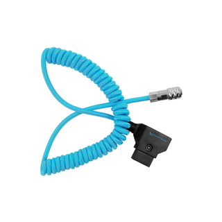 Kondor Blue Coiled D-Tap to 2-Pin Power Cable for BMPCC 6K/4K (Blue)