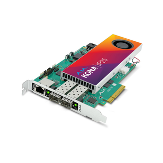 AJA KONA IP25 SMPTE ST 2110 Uncompressed IP I/O with 25 GigE Tx and Rx