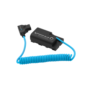 Kondor Blue D-Tap Power Cable to Sony L-Series Dummy Battery Blue
