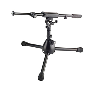 K&M 25950 REIN Low Level Tripod Microphone Stand with Telescoping Boom