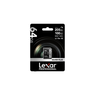 Lexar 64GB Professional SILVER PLUS UHS-I SDXC Memory Card