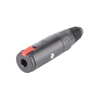 Neutrik Locking 1/4" Female Jack inline Black