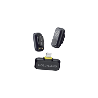 Hollyland LARK A1 Mini Duo 2-Person Wireless Microphone System with Lightning Connector for iOS Devices (Space Gray, 2.4 GHz)