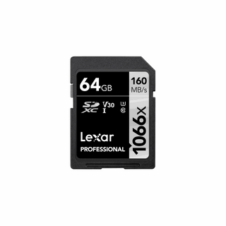 Lexar 64GB Professional 1066x UHS-I SDXC Memory Card (SILVER Series) - Last Stock