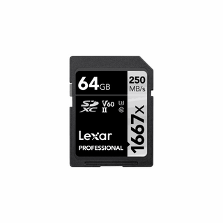 Lexar SD Pro 1667x 64GB Memory Card