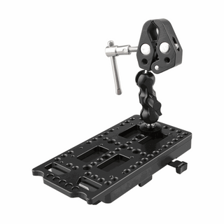Camvate V-Lock Mounting Plate Power Supply Splitter with Super Clamp Crab Pliers Clip