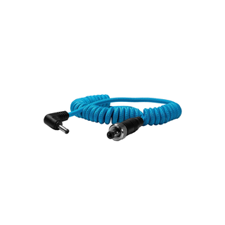 Kondor Blue Locking DC 2.1mm to Right-Angle DC 1.35mm Coiled Cable
