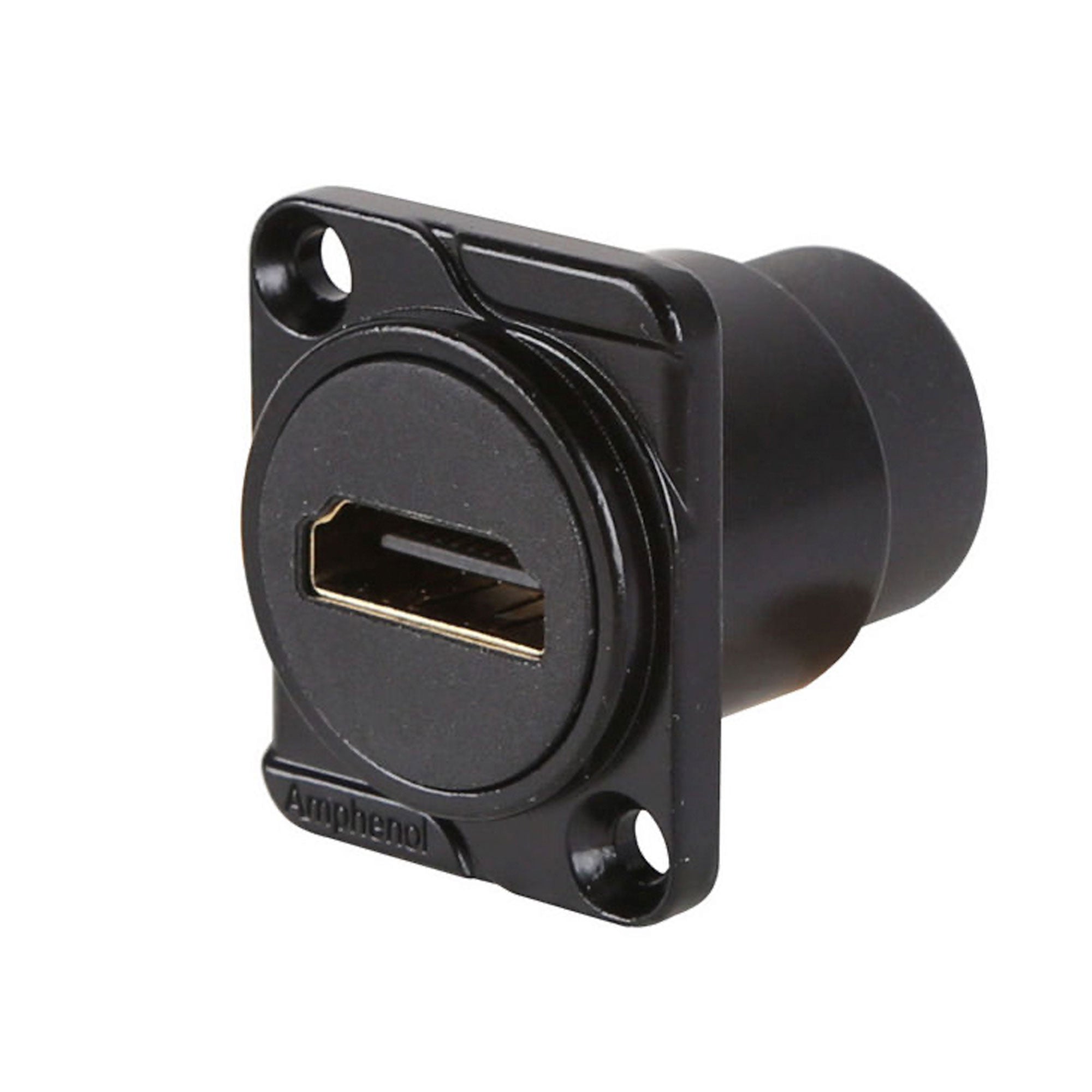 Amphenol HDMI-HDMI Feedthrough D Type panel mount (Black)