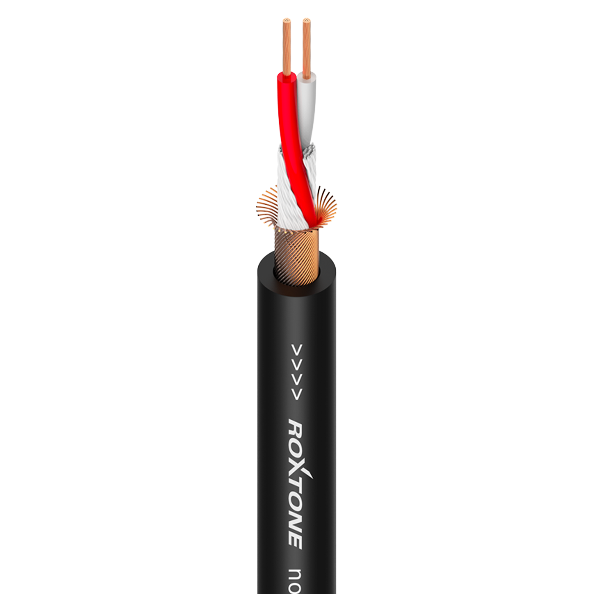 Roxtone Microphone Cable 2Core + Screen Black 1M