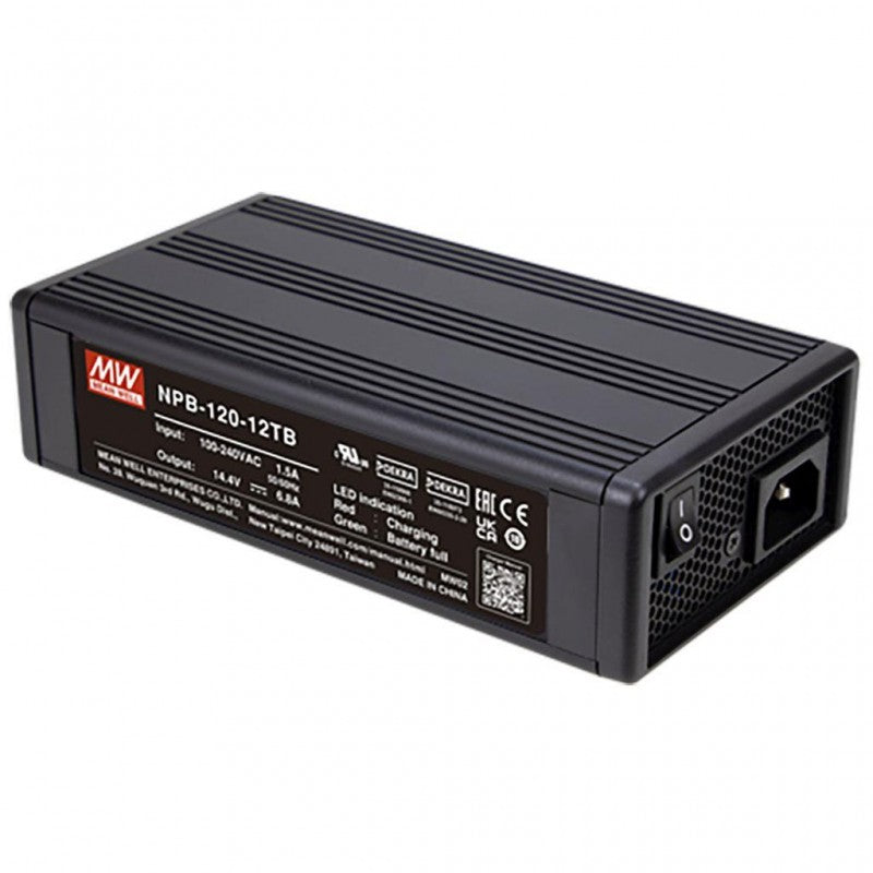 Mean Well Battery Chargers 103.4W Lead-Acid and Li-Ion battery charger with Terminal Block output connector