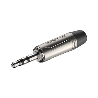 Roxtone 3.5mm stereo plug, Nickel plated shell, Nickel plated contacts