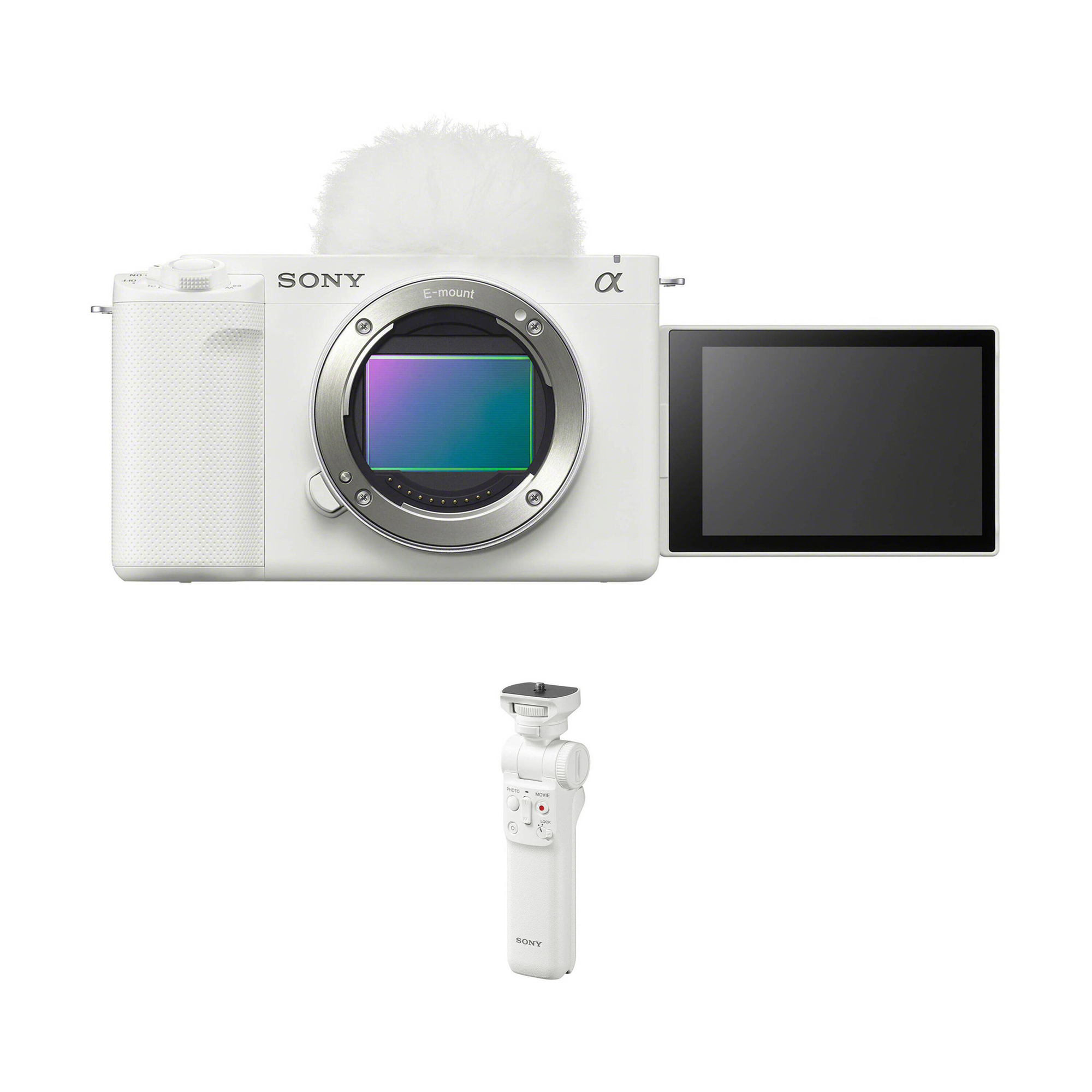 Sony ZV-E1 Mirrorless Camera with Wireless Shooting Grip (White)