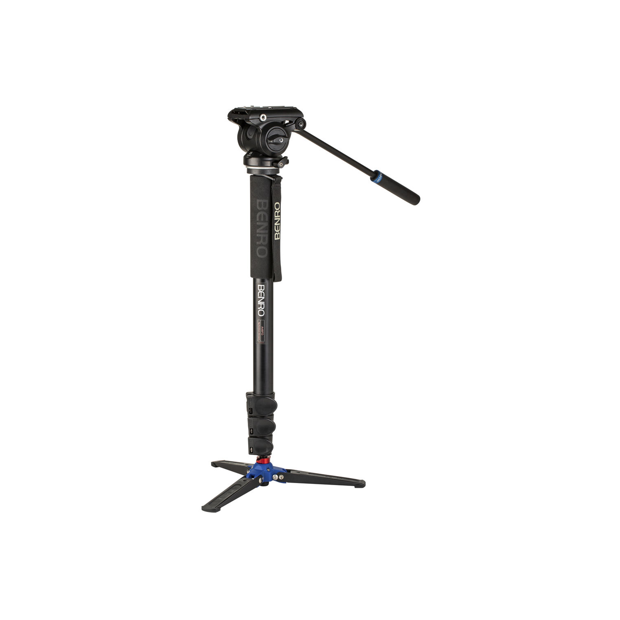Benro A48FD Aluminum Monopod with 3-Leg Base & S4Pro Fluid Video